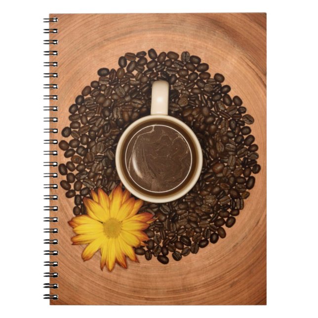 Kaffee in der Runde Notizblock (Vorderseite)