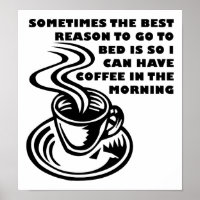 Kaffee in einem sonnigen Poster am Morgen