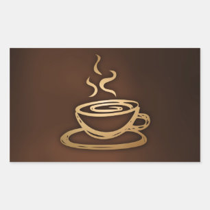 Kaffee in meinem Cup Rechteckiger Aufkleber