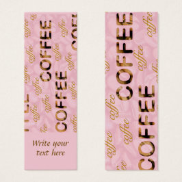 Kaffee in rosa Personalisiertes Lesezeichen