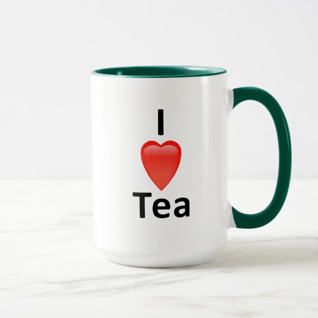 Kaffee ist Alien für mich/ Ich Liebe Tee Tasse (Rechts)