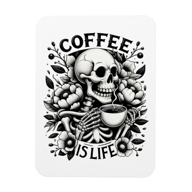 Kaffee ist das Leben Magnet (Vertikal)