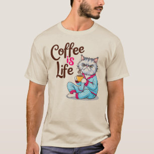 Kaffee ist das Leben mit Grumpy Cat Shirt