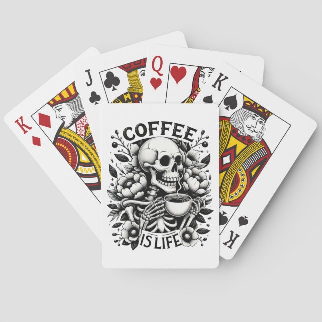 Kaffee ist das Leben Spielkarten (Rückseite)