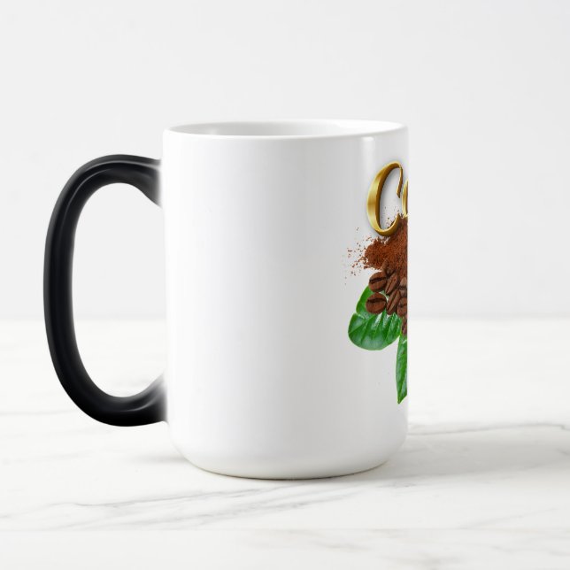 "Kaffee ist das Leben" Verwandlungstasse (Links)
