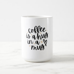 Kaffee ist ein Schluck in einer Tasse Funny Coffee