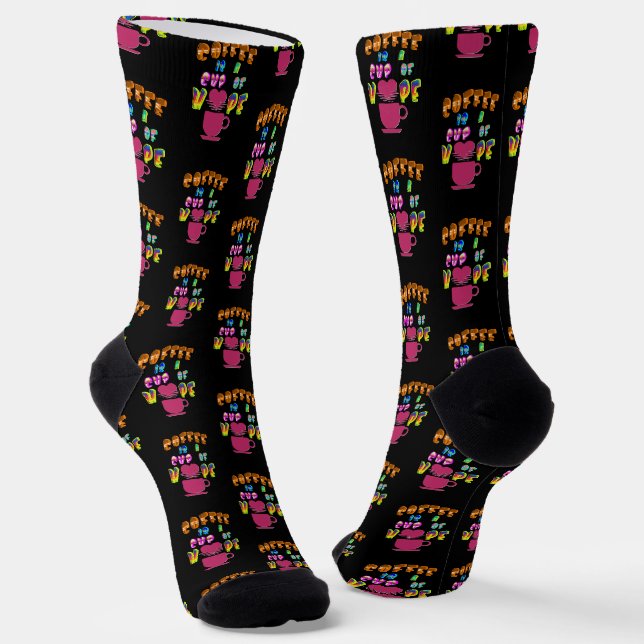 Kaffee ist eine Tasse Hoffnung Socken (Gewinkelt)