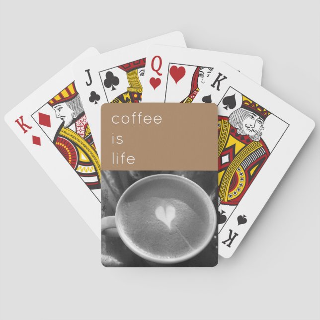 Kaffee ist lebensrettende Karten Spielkarten (Rückseite)