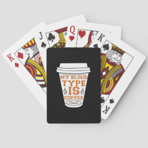 Kaffee ist mein Bluttyp Kaffee Spielkarten