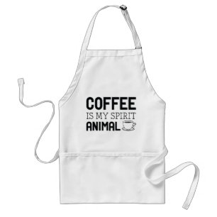 Kaffee ist mein Geist Tier Schürze
