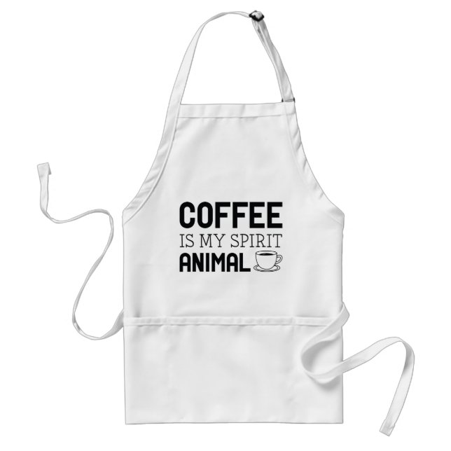 Kaffee ist mein Geist Tier Schürze (Vorne)