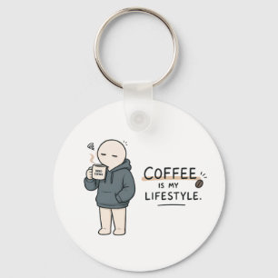 Kaffee ist mein Lebensstil Lustiger Kaffee-Liebhab Schlüsselanhänger