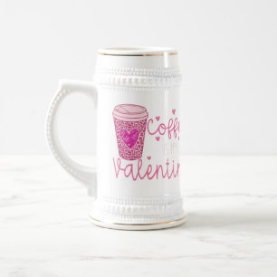 Kaffee ist mein Valentine Bierglas