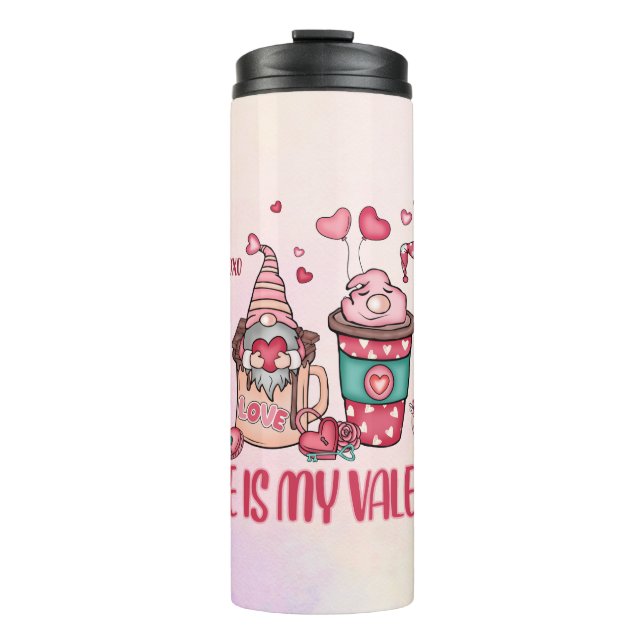 Kaffee ist mein Valentine Thermosbecher (Vorderseite)