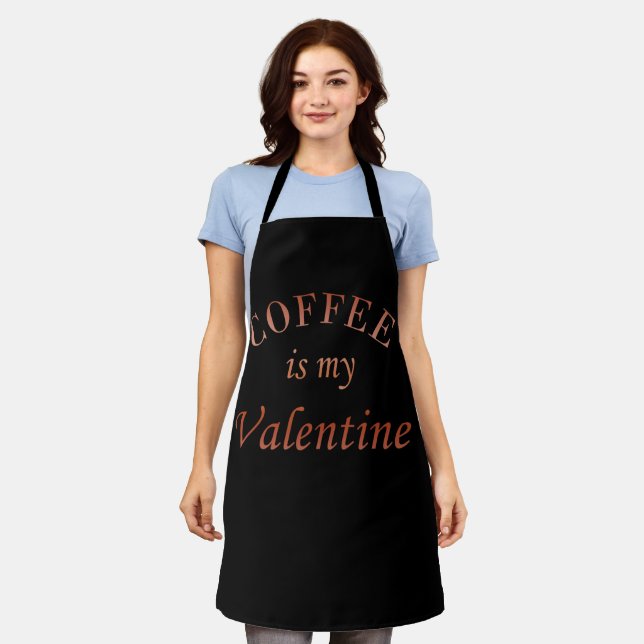 Kaffee ist mein Valentinkomisch Schürze (Getragen)