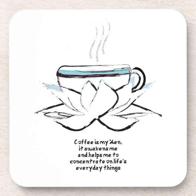 Kaffee ist mein Zen-Untersetzer Untersetzer (Vorderseite)