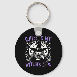 Kaffee ist meine Hexen Brew Retro Halloween Br Schlüsselanhänger