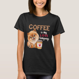 Kaffee ist meine Liebe Spitz Puppy Valent T-Shirt