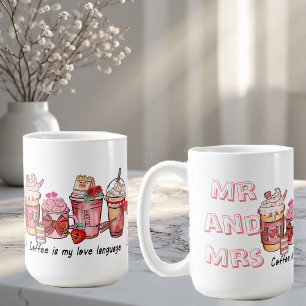 Kaffee ist meine Liebessprache Paar Herr und Frau  Kaffeetasse