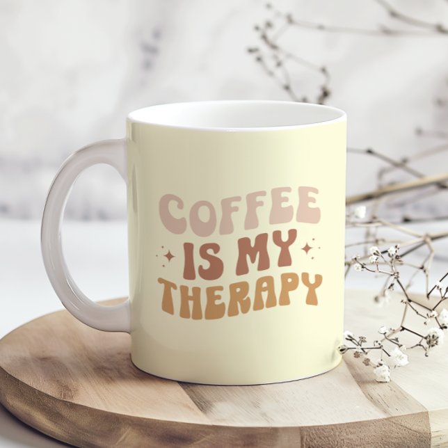 Kaffee ist meine Therapie I Liebe Kaffee Zitat lus Kaffeetasse (Von Creator hochgeladen)