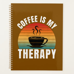 Kaffee ist meine Therapie Koffein lustiger Kaffeel Planer