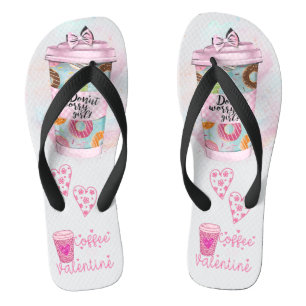 Kaffee ist meine Valentinsocke Flip Flops