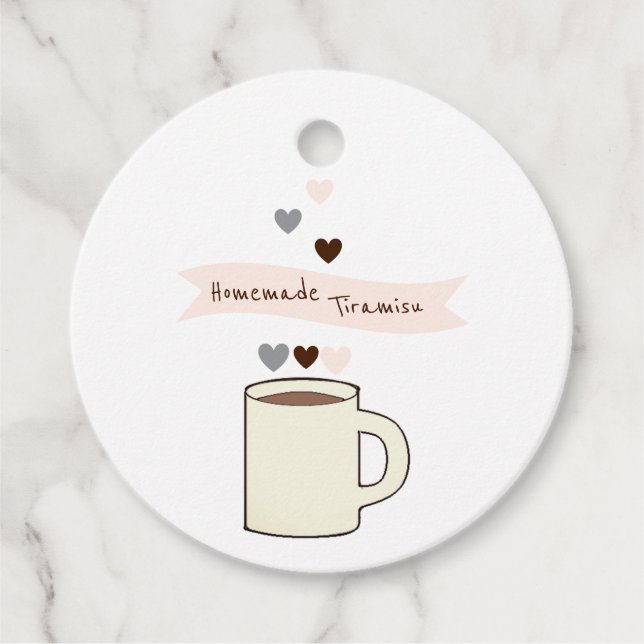 Kaffee-Junggesellinnenabschied Geschenkanhänger (Vorderseite)