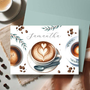 Kaffee Junggesellinnenabschied Thema Karte