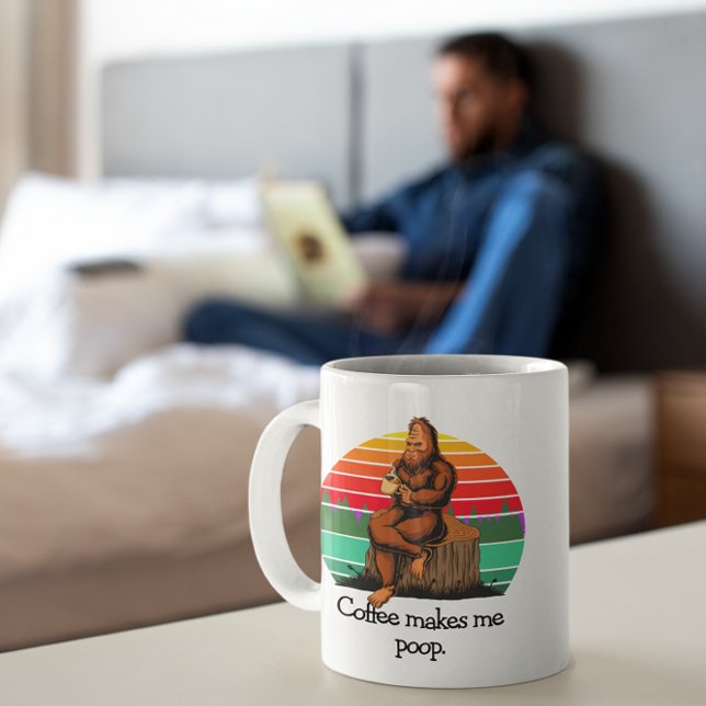 Kaffee Kacke mich Bigfoot Sasquatch Funny Tasse (Von Creator hochgeladen)
