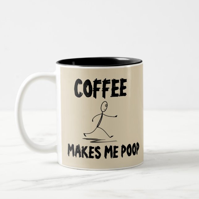 Kaffee Kacke mich, Kaffee-Tasse Zweifarbige Tasse (Links)