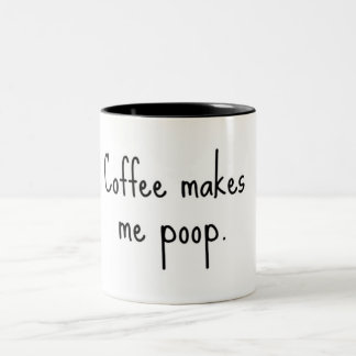 Kaffee kacke mich. zweifarbige tasse