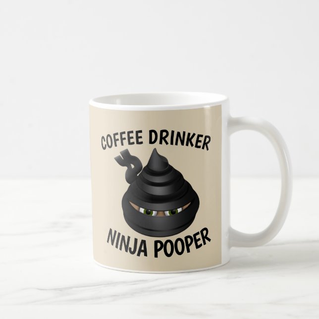 KAFFEE KACKE NINJA POOPER TASSE (Rechts)