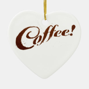 Kaffee Kaffee - Herzdekoration Keramik Ornament