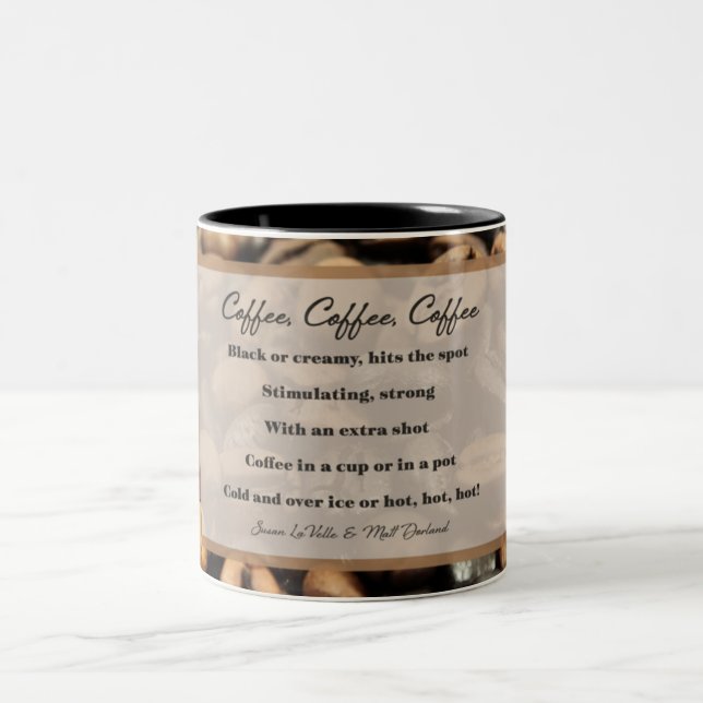 Kaffee Kaffee Kaffee 11 oz Tasse, schwarz Zweifarbige Tasse (Mittel)