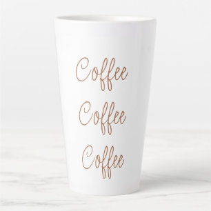 Kaffee Kaffee Kaffee Einfache Stilschrift Milchtasse
