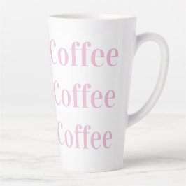 Kaffee Kaffee Kaffee | Stilvolle rosa Typografie Milchtasse