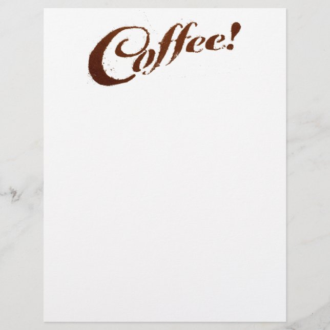 Kaffee Kaffee - Papier 8,5 x 11 (Vorderseite)