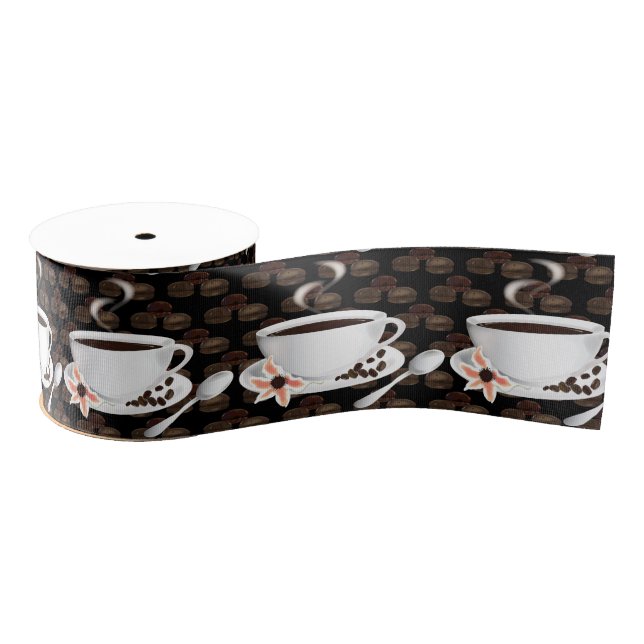 Kaffee-Kaffeebohnen Ripsband (Spule)