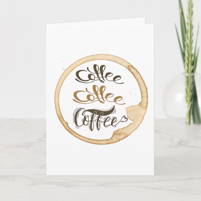 Kaffee Kaffeekarte Faltkarte Karte (Vorderseite)