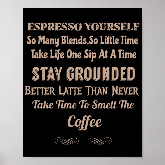 Kaffee-Kaffeekonzept Poster (Vorne)