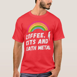 Kaffee, Katzen und Todesmetall, Regenbogen T-Shirt