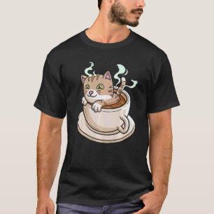 Kaffee Katzenflüsterer Koffeinsüchtiger Kaffeelieb T-Shirt