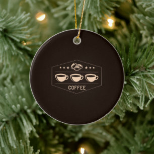 Kaffee Keramik Ornament