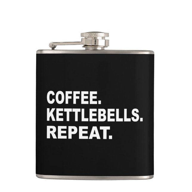 Kaffee Kettlebells Wiederholen Flachmann (Vorderseite)