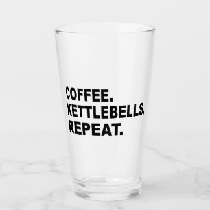 Kaffee Kettlebells Wiederholen Glas