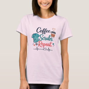 Kaffee. Kittel. Wiederholung. T-Shirt