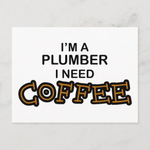 Kaffee - Klempner Postkarte