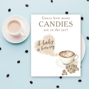 Kaffee kochen - Wie viele Bonbons sind im Glas Poster