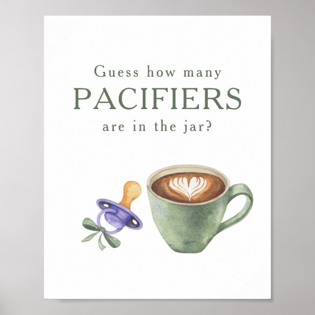 Kaffee kochen - Wie viele Schnuller  Poster (Vorne)