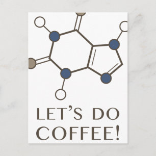 Kaffee (Koffeinmolekül) Postkarte